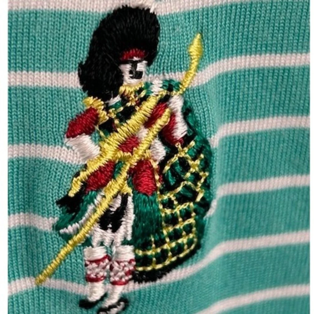 Polo Golf Ralph Lauren Performance‎ Striped Golf Polo Scotland Shirt Size Medium